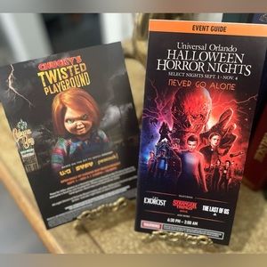 Universal Studios HHN 2023 Ephemera park map PLUS Chucky’s Playground Cabana Bay